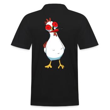 Pepperoni Chili Poulet Volaille Piquante Volaille Épicée - Polo Homme - noir - Dos - Kai (181cm)