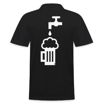XBayrisches Original (White) - Männer Poloshirt - Schwarz - Hinten - Kai (181cm)