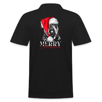 Père Noël VIEUX BOULEDOGUE ANGLAIS Joyeux Noël Wilsigns - Polo Homme - noir - Dos - Kai (181cm)