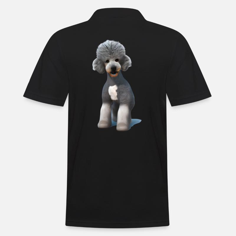 Bedlington Terrier - Männer Poloshirt - Schwarz