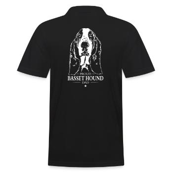 Basset Hound Papa Chien Chien Wilsigns - Polo Homme - noir - Dos - Kai (181cm)