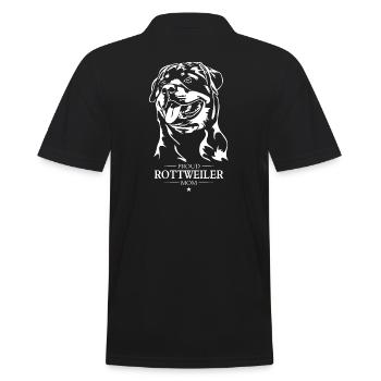 Rottweiler Mom Hunde Hund Rottie Wilsigns - Männer Poloshirt - Schwarz - Hinten - Kai (181cm)