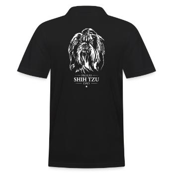 Shih Tzu Dad Hunde Hund Wilsigns - Männer Poloshirt - Schwarz - Hinten - Kai (181cm)