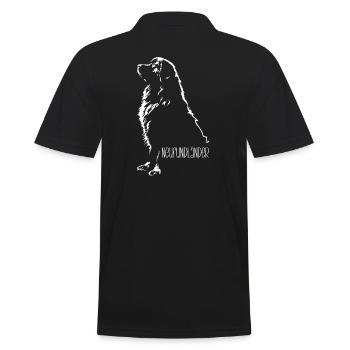 Newfoundland Silhouette Dog Dog Wilsigns - Men's Polo Shirt - black - Back - Kai (181cm)
