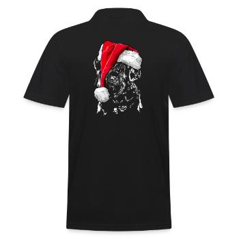 Santa GIANT SCHNAUZER Chiens de Noël Wilsigns - Polo Homme - noir - Dos - Kai (181cm)