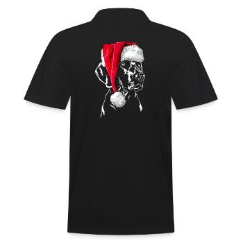 Santa WEIMARANER Chiens de chasse de Noël Wilsigns - Polo Homme - noir - Dos - Kai (181cm)