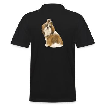 Shih Tzu Hund Hunderasse braun - Männer Poloshirt - Schwarz - Hinten - Kai (181cm)