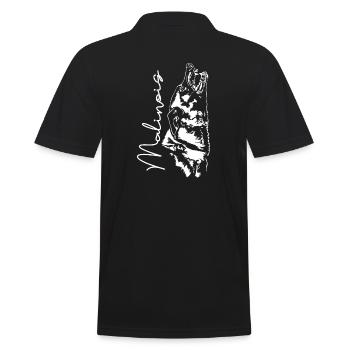MALINOIS Dog Sports Dogs Dog Mali IGP Wilsigns - Men's Polo Shirt - black - Back - Kai (181cm)