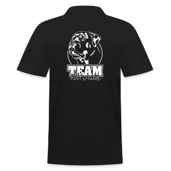 TEAM ROTTWEILER Wilsigns IGP Hundesport Hunde - Männer Poloshirt - Schwarz - Hinten - Kai (181cm)