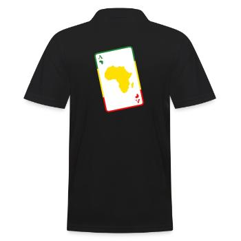 afrika love afrikanisch ASS afro party safari - Männer Poloshirt - Schwarz - Hinten - Kai (181cm)