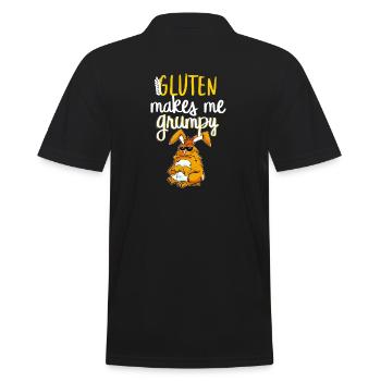 Gluten disant blé idée coeliaque cadeau idée cétogène - Polo Homme - noir - Dos - Kai (181cm)