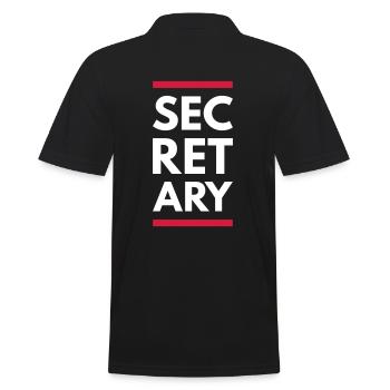 Secretary (Lines) - Men's Polo Shirt - black - Back - Kai (181cm)