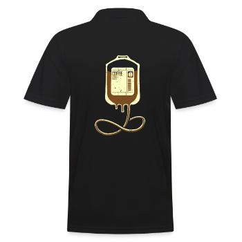 Kaffee Medizin Krankenschwester Pflege Krankenhaus - Männer Poloshirt - Schwarz - Hinten - Kai (181cm)