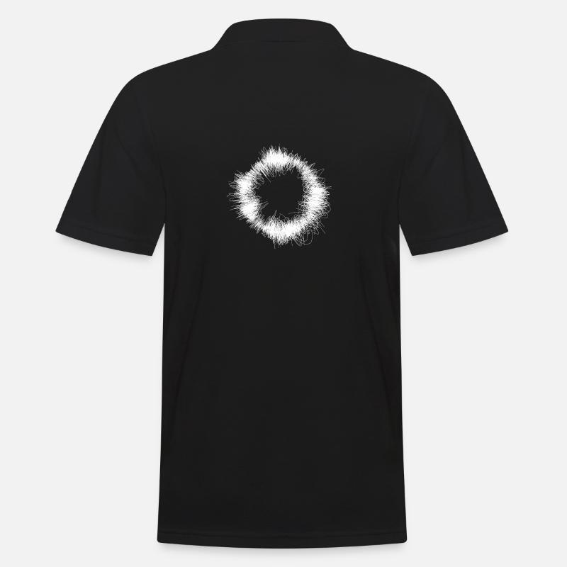 Weiße Licht-Wolle - Männer Poloshirt - Schwarz