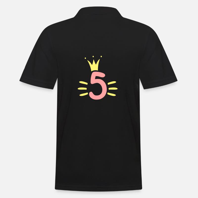 Couronne du 5e anniversaire - Polo Homme - noir