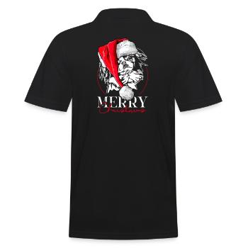 Père Noël Japon menton joyeux Noël chiens Wilsigns - Polo Homme - noir - Dos - Kai (181cm)