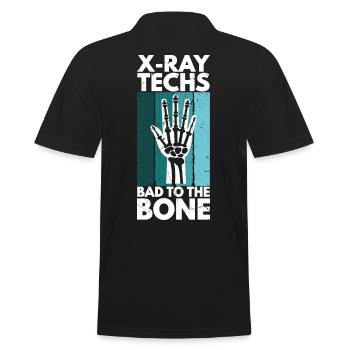 X-Ray Techs Bad To The Bone - Männer Poloshirt - Schwarz - Hinten - Kai (181cm)