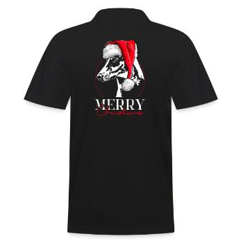 Père Noël COLLIE Joyeux Noël Chien Wilsigns - Polo Homme - noir - Dos - Kai (181cm)