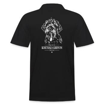 Korthals Griffon Maman Chien Chien Wilsigns - Polo Homme - noir - Dos - Kai (181cm)