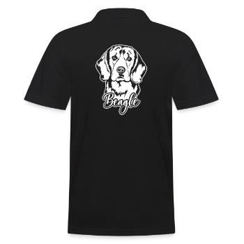 BEAGLE Dog Portrait Dog Dogs Wilsigns Hunting Dog - Men's Polo Shirt - black - Back - Kai (181cm)