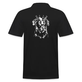 BEAUCERON Krone Hunde Hund Wilsigns - Männer Poloshirt - Schwarz - Hinten - Kai (181cm)