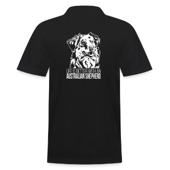 Les chiens de berger australiens disent les saules australiens - Polo Homme - noir - Dos - Kai (181cm)