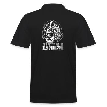 Français Springer La vie de l’épagneul est meilleure Chiens - Polo Homme - noir - Dos - Kai (181cm)