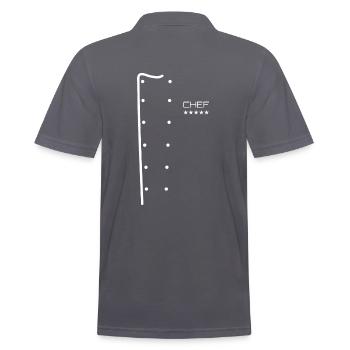 Chef de cuisine blouson cuisinier - Polo Homme - charbon - Dos - Nico (186cm)