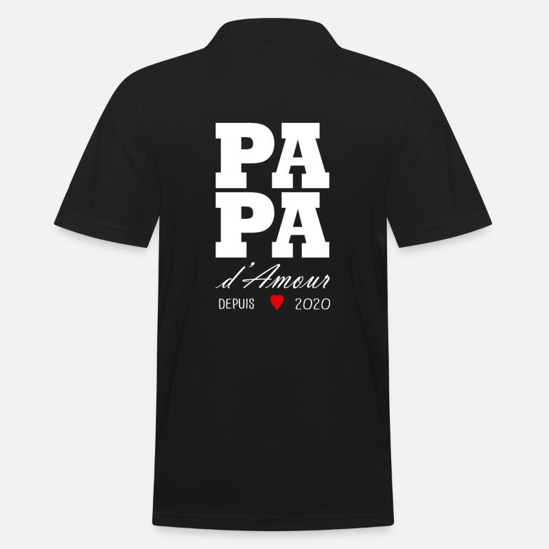 Loving dad since 2020 - Men's Polo Shirt - black