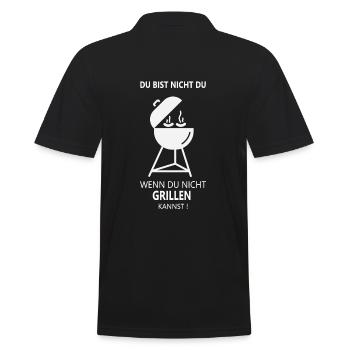 DU BIST NICHT DU - Für Griller - Männer Poloshirt - Schwarz - Hinten - Kai (181cm)