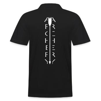 Bogenschießen Bogenschiessen Archery Pfeil Bogen - Männer Poloshirt - Schwarz - Hinten - Kai (181cm)