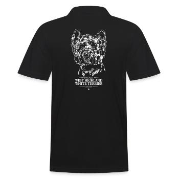 West Highland White Terrier Maman Chiens Wilsigns - Polo Homme - noir - Dos - Kai (181cm)
