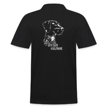 Loved by a German Shorthair Dogs Wilsigns - Men's Polo Shirt - black - Back - Kai (181cm)