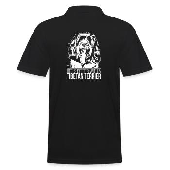 La vie des Terriers tibétains est meilleure Chiens Wilsigns - Polo Homme - noir - Dos - Kai (181cm)