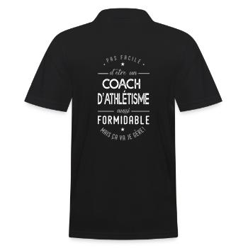 coach Athlétisme formidable cadeau sport d'athlé - Polo Homme - noir - Dos - Kai (181cm)