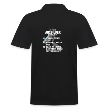 Ausbilder Spruch Geschenk Maler Lackierer - Männer Poloshirt - Schwarz - Hinten - Kai (181cm)
