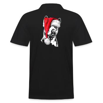 Santa Thai Ridgeback Weihnachten Hunde Wilsigns - Männer Poloshirt - Schwarz - Hinten - Kai (181cm)