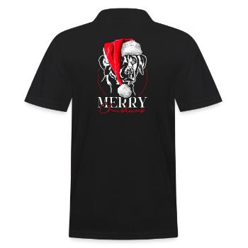 Père Noël Labrador Retriever joyeux Noël Wilsigns - Polo Homme - noir - Dos - Kai (181cm)