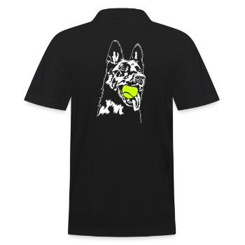 Berger allemand Balljunkie Chiens Wilsigns - Polo Homme - noir - Dos - Kai (181cm)