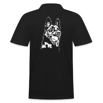 Deutscher Schäferhund Balljunkie Hunde Wilsigns - Männer Poloshirt - Schwarz - Hinten - Kai (181cm)