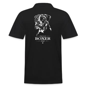 Boxer Dad Hund Hunde Hundesport Wilsigns - Männer Poloshirt - Schwarz - Hinten - Kai (181cm)