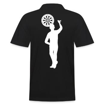 Darts Player Design Gift - Men's Polo Shirt - black - Back - Kai (181cm)