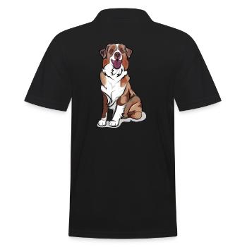 AUSTRALIAN SHEPHERD complete redmerle - Men's Polo Shirt - black - Back - Kai (181cm)