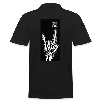 Rock and Roll - Men's Polo Shirt - black - Back - Kai (181cm)