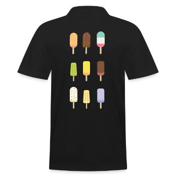 Ice - Men's Polo Shirt - black - Back - Kai (181cm)