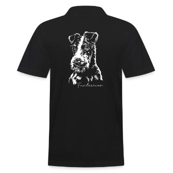 FOXTERRIER portrait de chien chasse chasseur de chien Wilsigns - Polo Homme - noir - Dos - Kai (181cm)