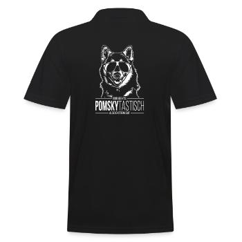 POMSKYTASTISCH Pomsky Hunde Spruch Hund Wilsigns - Männer Poloshirt - Schwarz - Hinten - Kai (181cm)