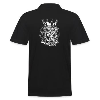 Briard Berger de Brie Krone Dog Dogs Wilsigns - Men's Polo Shirt - black - Back - Kai (181cm)