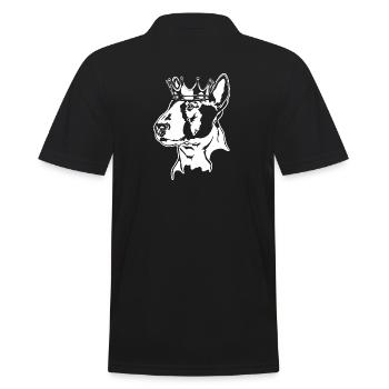 Bull Terrier Bull Terrier Crown Dog Dogs Wilsigns - Men's Polo Shirt - black - Back - Kai (181cm)