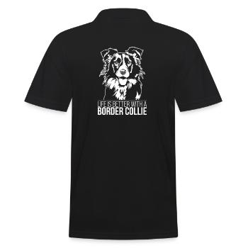 La vie de Border Collie est meilleure Chien Dicton Wilsigns - Polo Homme - noir - Dos - Kai (181cm)
